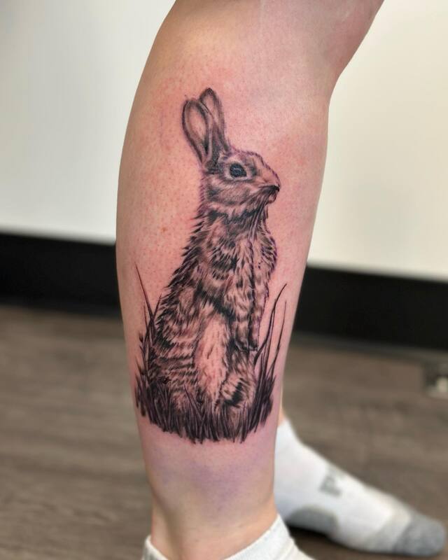 Rabbit Tattoo by Haley at Tantrix Body Art