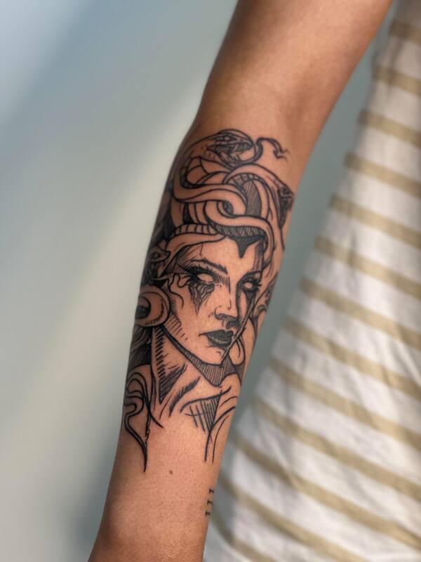 Medusa Tattoo by Haley at Tantrix Body Art