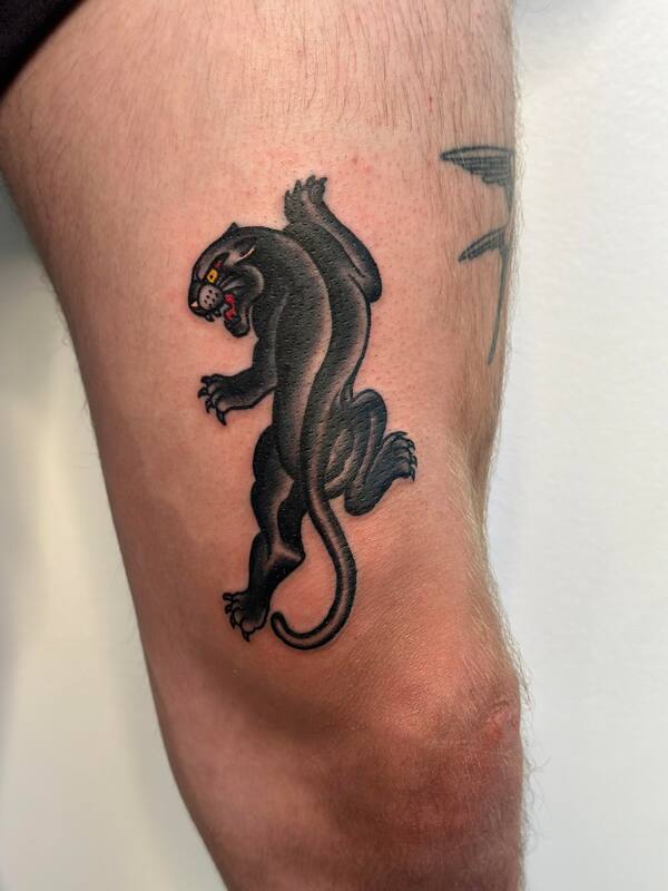 Black Panther Tattoo by Haley at Tantrix Body Art