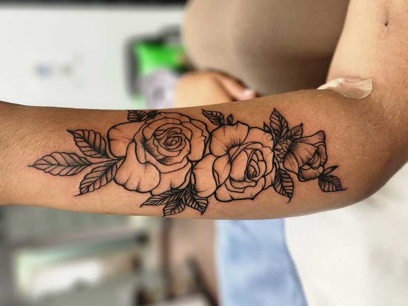 floral tattoo by nicole at tantrix body art