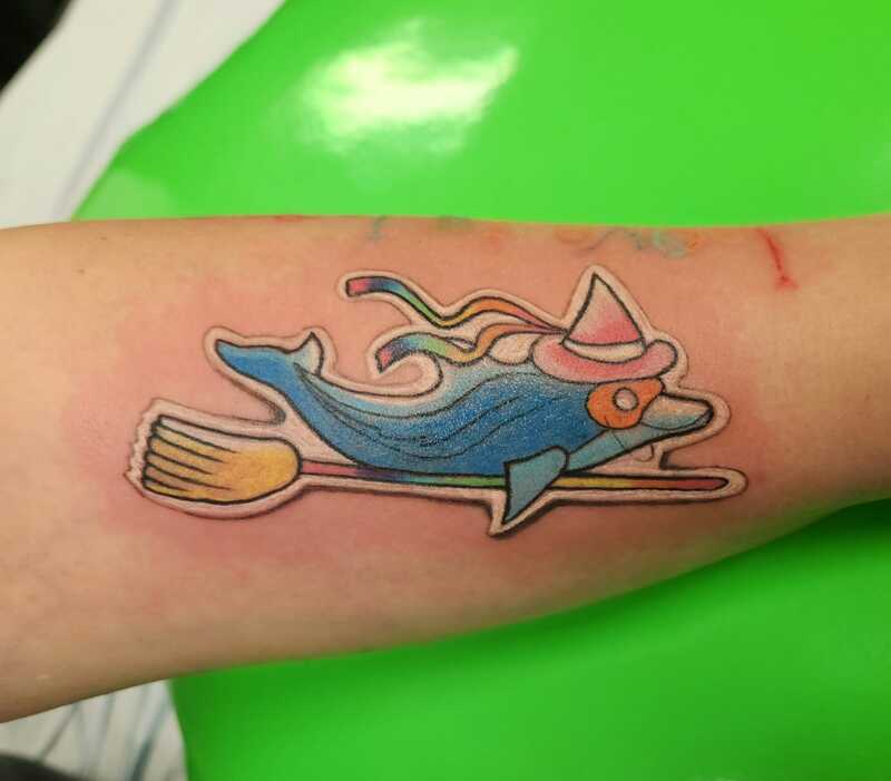 dolphin tattoo by nicole at tantrix bodyart 