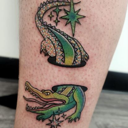 alligator tattoo by nicole at tantrix body art 