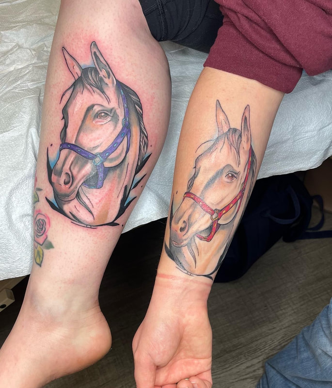 custom horse tattoos 